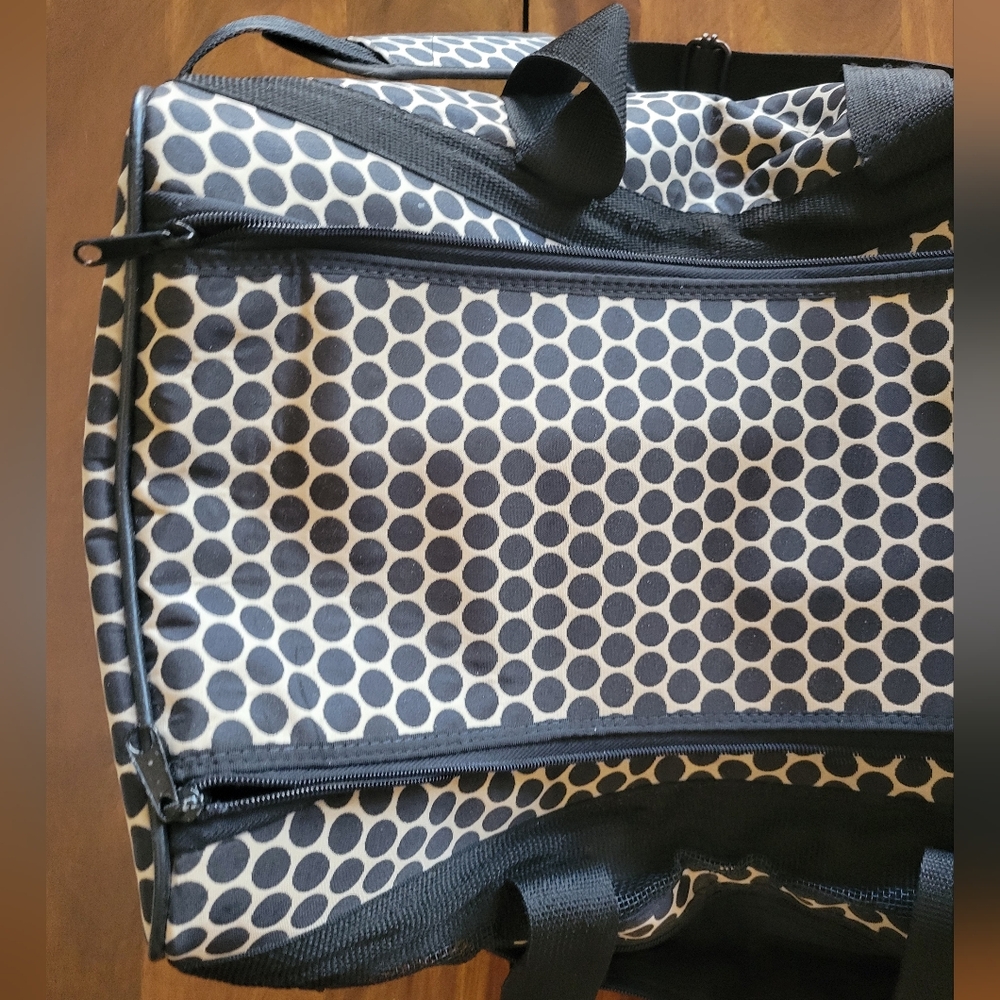 Deluxe Puppy, Small Dog (or cat) canvas carrier, black and cream - Picture 3 of 14